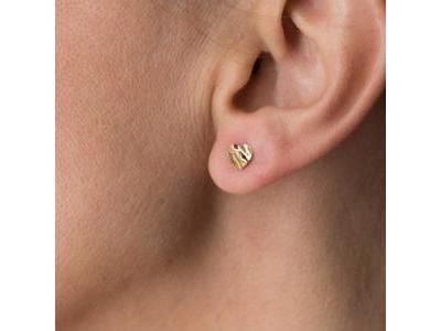 Boucles d'Oreilles Cœur Froissé Or Jaune 375 Scarlett Ballet BE1183CNJ - Réf. BE1183CNJ00