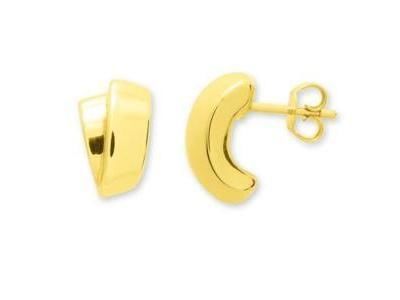 Boucles d'Oreilles Demi Créoles Or Jaune 750 - 9536 - Réf. 9536