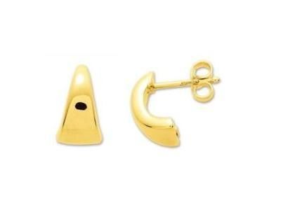 Boucles d'Oreilles Demi-Créoles Or Jaune 750 - 9573 - Réf. 9573