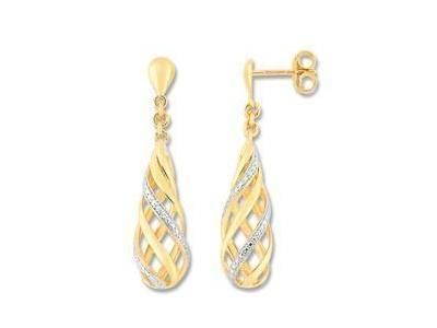 Boucles d'oreilles diamant goutte or 375/1000 - 3ZA625BB4 - Réf. 3ZA625BB4