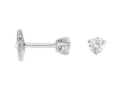Boucles d'Oreilles Diamant Naturel 2 x 0.10 Carat Or Gris 750 - E2581FMW605 - Réf. E2581FMW605