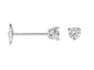 Boucles d'oreilles Diamant Naturel 2x0.075 Carat Or Gris 750  - Réf. E3263FMPWAY02
