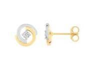 Boucles d'Oreilles Diamant Or 375 Bicolore 2ZA704BB4 - Réf. 2ZA704BB4