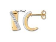 Boucles d'oreilles Diamant Or Bicolore 375 - 2ZA632BB4 - Réf. 2ZA632BB4