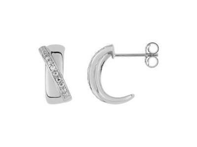Boucles d'Oreilles Diamant Or Gris 375 - 2ZA632GB4 - Réf. 2ZA632GB4