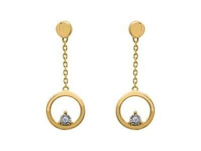 Boucles d'Oreilles Diamant Or Jaune 375 - C86323 - Réf. C86323