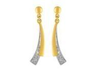 Boucles d'Oreilles Diamant Pendantes Or Bicolore 750 - RR306BB4 - Réf. RR306BB4