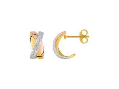 Boucles d'Oreilles Diamants 3 Ors 750 - RY264UB4 - Réf. RY264UB4