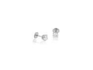 Boucles d'Oreilles Diamants 4 Griffes 2x0.10 carat Or Gris 750 - Réf. E1396FMPWAY02