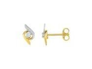 Boucles d'Oreilles Diamants Or 375 Bicolore 2ZA555BB4 - Réf. 2ZA555BB4