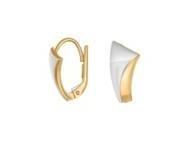 Boucles d'Oreilles Dormeuses Or Bicolore 750 - C25425 - Réf. C25425