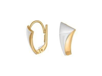 Boucles d'Oreilles Dormeuses Or Bicolore 750 - C25425 - Réf. C25425