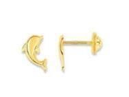 Boucles d'Oreilles Enfant Dauphin Or Jaune 750 à Vis - BK208J - Réf. BK208J