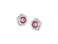Boucles d'Oreilles Enfant Titane Fleur Cristal Rose Boccia - 05094-02 - Réf. 05094 02