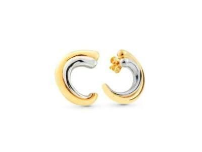 Boucles d'Oreilles Femme Or Bicolore 750 - BO0043LN - Réf. BO0043LN