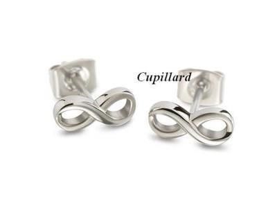 Boucles d'Oreilles Infini Titane Mat Et Poli Boccia 05020-01 - Réf. 05020 01