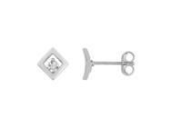Boucles d'Oreilles Losanges Or Gris 750 Diamant Pastillé QE204GB4 - Réf. QE204GB4