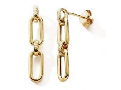Boucles d'Oreilles Or Jaune 375 Pendantes N11858 - Réf. N11858