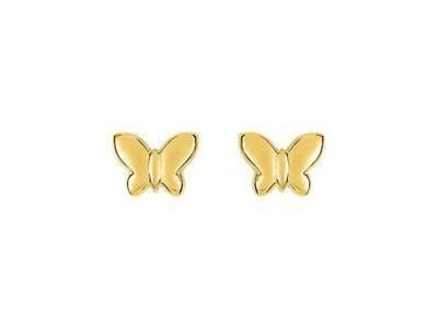 Boucles d'Oreilles Papillon Or Jaune 375 à Vis 29AP84J - Réf. 29AP84J
