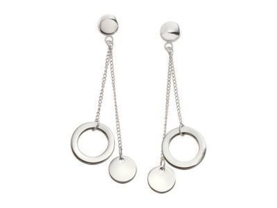 Boucles d’Oreilles Pendantes Boccia en Titane Poli - Réf. 05042 01