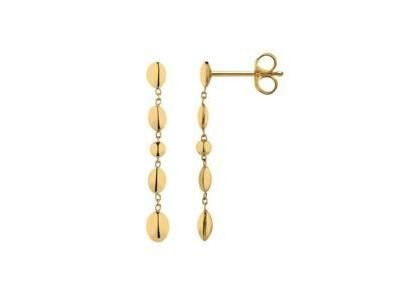 Boucles d'Oreilles Pendantes Galets Or Jaune 750 - A59521 - Réf. A59521