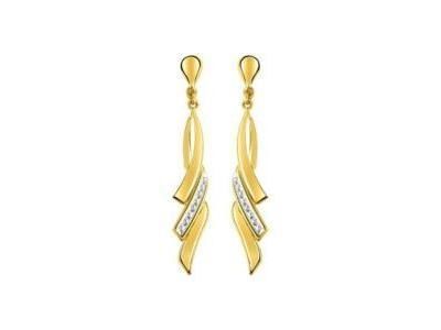 Boucles d'Oreilles Pendantes Or 375 Bicolore 39AK73B - Réf. 39AK73B