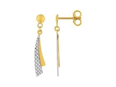 Boucles d'Oreilles Pendantes Or Jaune 375 Rhodié 297164.03 - Réf. 297164.03