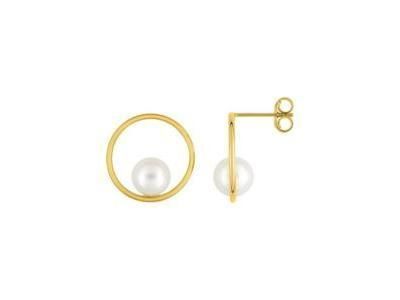 Boucles d'Oreilles Perle d'Eau Douce Or Jaune 750 - 2.7079.P0 - Réf. 2.7079.P0