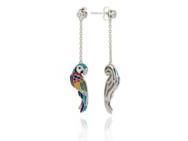 Boucles d'Oreilles Perroquet Lovebird Argent Una Storia - BO212 - Réf. BO212