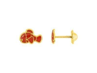 Boucles d'Oreilles Poisson Clown Or Jaune 375 Fermoir Vis - 29AL88JL - Réf. 29AL88JL