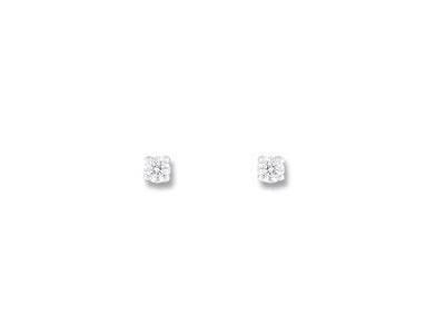 Boucles d'Oreilles Puces Diamant Serti 4 Griffes Or Gris 750 - OK201GB4 - Réf. OK201GB4