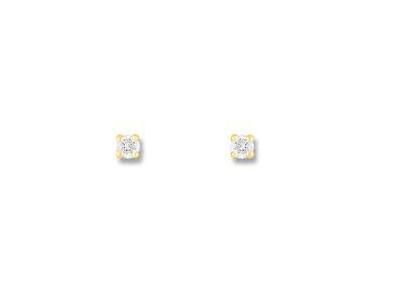 Boucles d'Oreilles Puces Diamant Serti 4 Griffes Or Jaune 750 - OK201JB4 - Réf. OK201JB4    