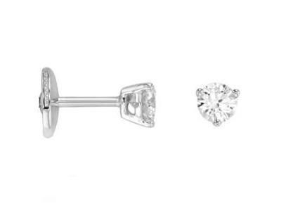 Boucles d'Oreilles Puces Diamants Naturels 2 x 0.25 Carat Or Gris 750 - E2667FMW602 - Réf. E2667FMW602