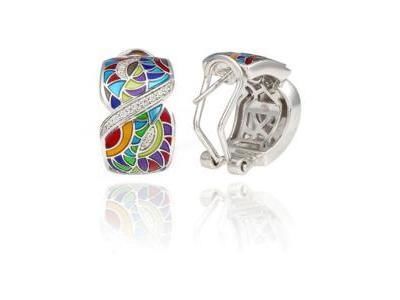 Boucles d'Oreilles Riviera Argent Zircon Una Soria BO121217 - Réf. BO121217