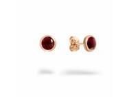 Boucles d’Oreilles Rondes Clozeau Or Rose 750 Résine Rouge - C4V001RRO - Réf. C4V001RRO