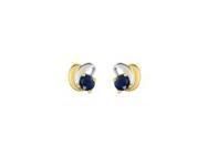 Boucles d'Oreilles Saphir Or Bicolore 750 - GJ213BS - Réf. GJ213BS