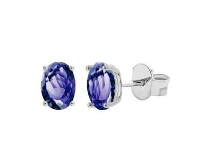 Boucles d'Oreilles Tanzanite Ovale Or Gris 750 - CE28019WTA - Réf. CE28019WTA