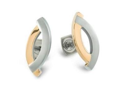 Boucles d'Oreilles Titane Plaqué-Or Jaune Boccia 0591-02 - Réf. 0591 02