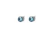 Boucles d'Oreilles Titane Rondes Cristal Bleu Boccia - 05095-03 - Réf. 05095 03