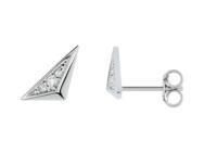 Boucles d'Oreilles Triangle Diamant Or Gris Rhodié 18 Carats - RB259GB3 - Réf. RB259GB3