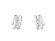 Boucles d'Oreilles Trilogie Diamant Or Gris Rhodié 750/1000 - PD226GB5 - Réf. PD226GB5