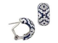 Boucles d'Oreilles Una Storia Aztec Argent Laqué Zircon - BO186 - Réf. BO186