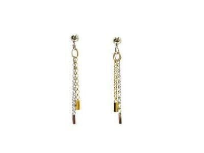 Boucles d’Oreilles Valenzi Pendantes Argent 925 Bicolore - FA4405-OR YW - Réf. FA4405-OR YW