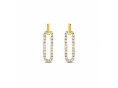 Boucles d’Oreilles Valenzi Pendantes Argent 925 Doré Zirconium - OR3909-A Y - Réf. OR3909-A Y