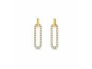 Boucles d’Oreilles Valenzi Pendantes Argent 925 Vermeil Zircons - OR3909-A Y - Réf. OR3909-A Y