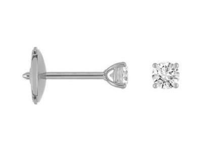 Boucles Diamants Naturels 2 x 0.15 Carat Or Gris 750 - EA201GGB2 - Réf. EA201GGB2