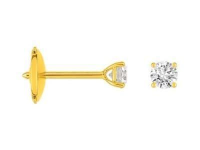 Boucles Diamants Naturels 2 x 0.15 Carat Or Jaune 750 - EA201GJB2 - Réf. EA201GJB2