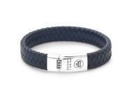 Bracelet Argent Braided Flat 925 Navy Rebelandrose RR-L0151-S - Réf. RR-L0151-S