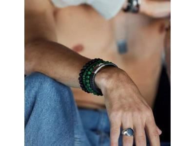 Bracelet Argent Braided Flat 925 Navy Rebelandrose RR-L0151-S - Réf. RR-L0151-S