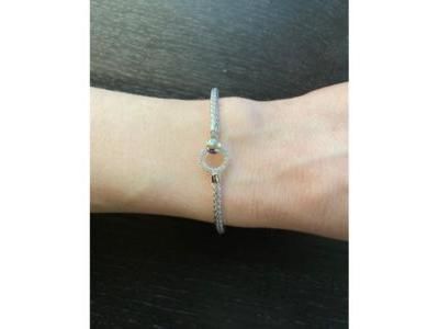 Bracelet Argent Crochet Rond Zirconium Valenzi - TR39100W - Réf. TR39100W